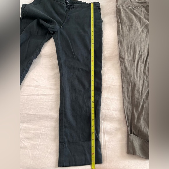 TWO James Perse linen blend drawstring cuffed trouser pants size 1 - Picture 6 of 8